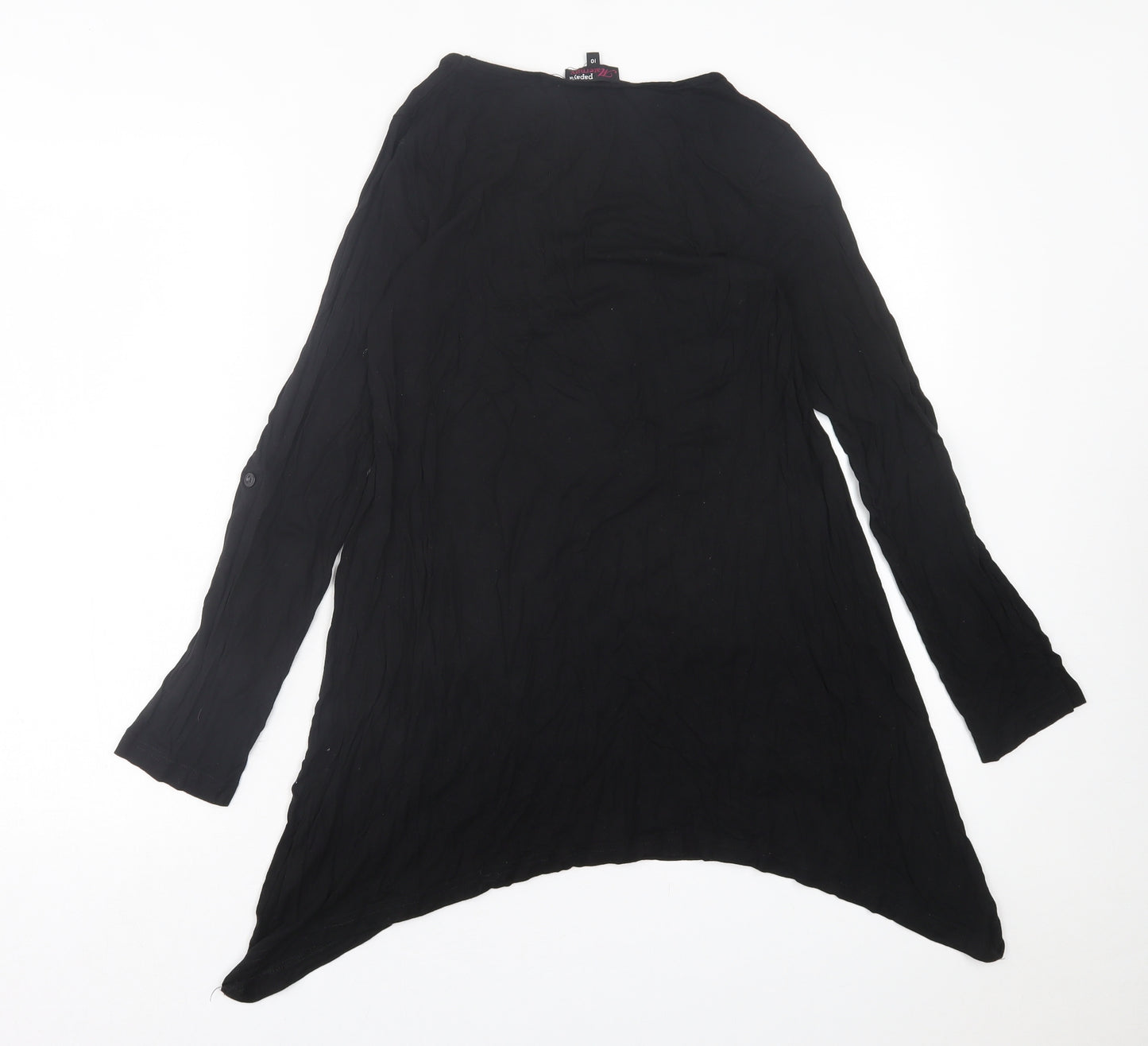 Papaya Womens Black  Viscose A-Line  Size 10  Crew Neck Pullover