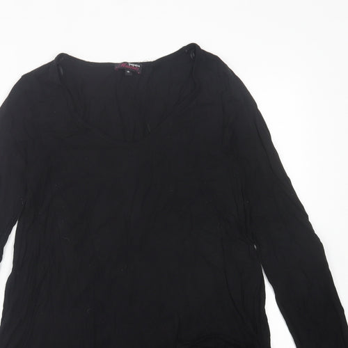 Papaya Womens Black  Viscose A-Line  Size 10  Crew Neck Pullover