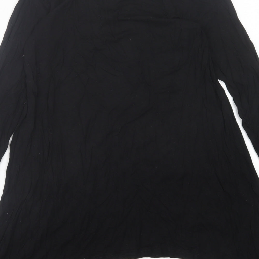 Papaya Womens Black  Viscose A-Line  Size 10  Crew Neck Pullover