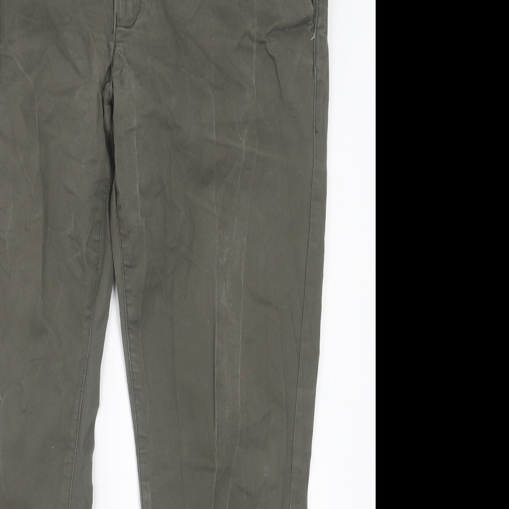 Burton Mens Green  Cotton Chino Trousers Size 40 L29 in Regular Button