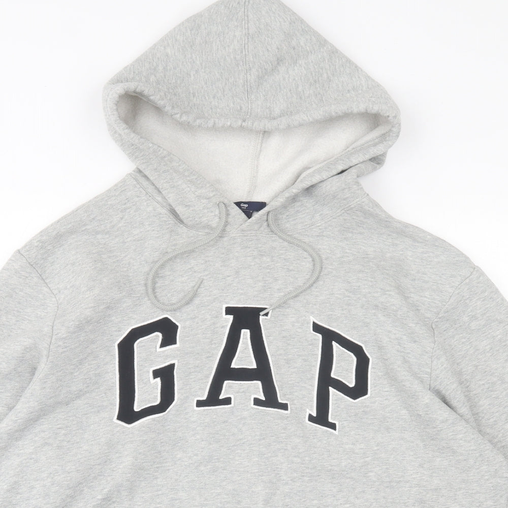 Gap Mens Grey  Cotton Pullover Hoodie Size L