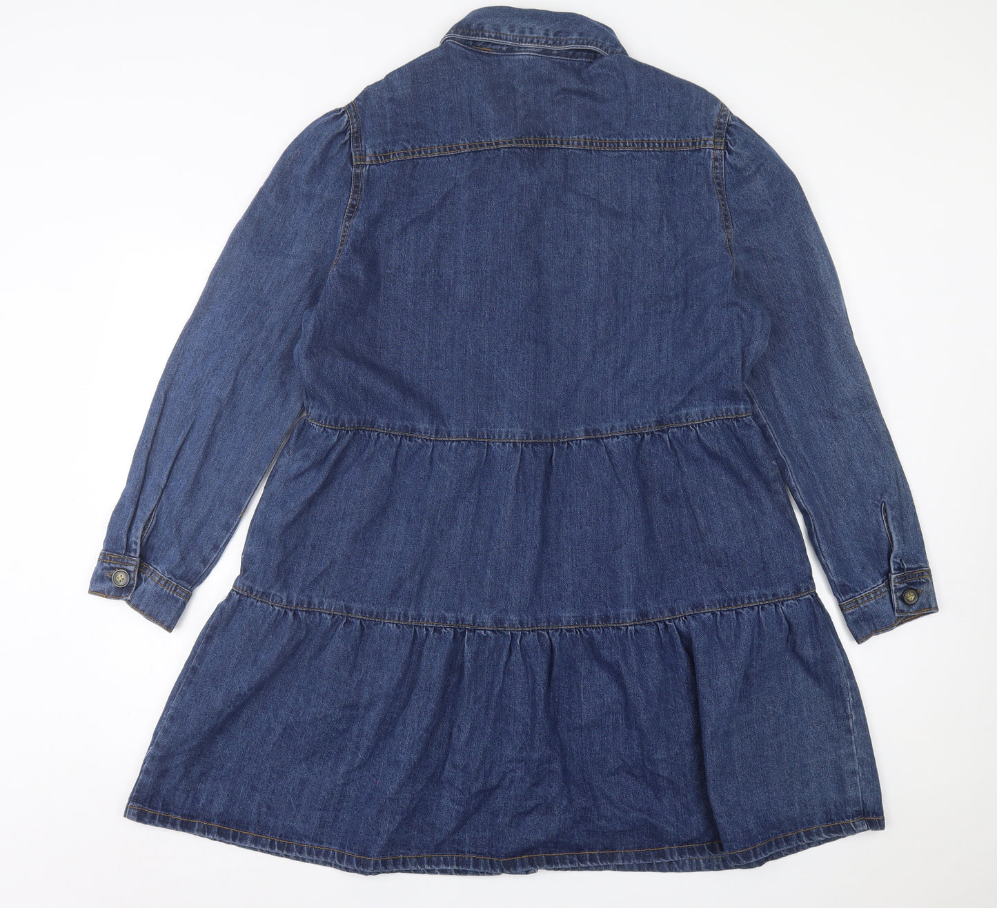 pep&co Womens Blue  Cotton A-Line  Size 18  Collared Button