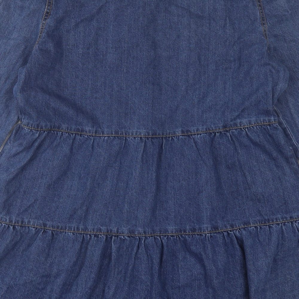 pep&co Womens Blue  Cotton A-Line  Size 18  Collared Button