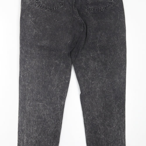 ASOS Womens Black  Cotton Straight Jeans Size 28 in L32 in Regular Button