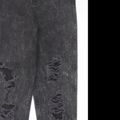 ASOS Womens Black  Cotton Straight Jeans Size 28 in L32 in Regular Button