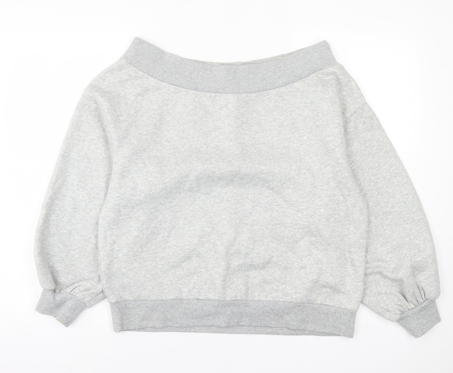 H&M Womens Grey  Cotton Pullover Sweatshirt Size L  Pullover