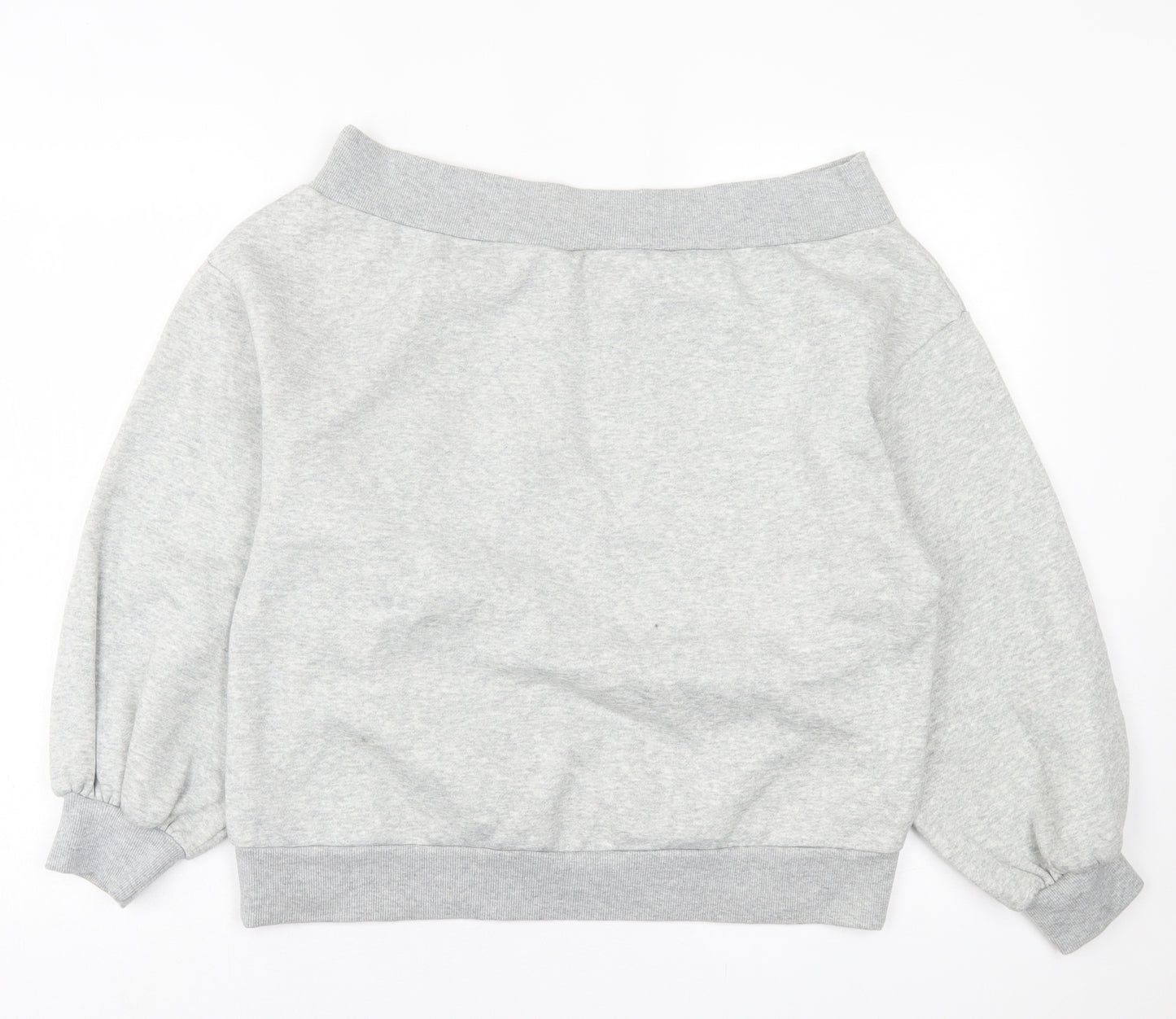 H&M Womens Grey  Cotton Pullover Sweatshirt Size L  Pullover