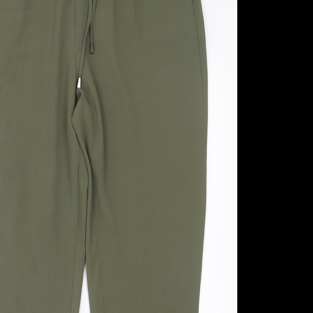 Papaya Womens Green  Polyester Trousers  Size 14 L28 in Regular Tie