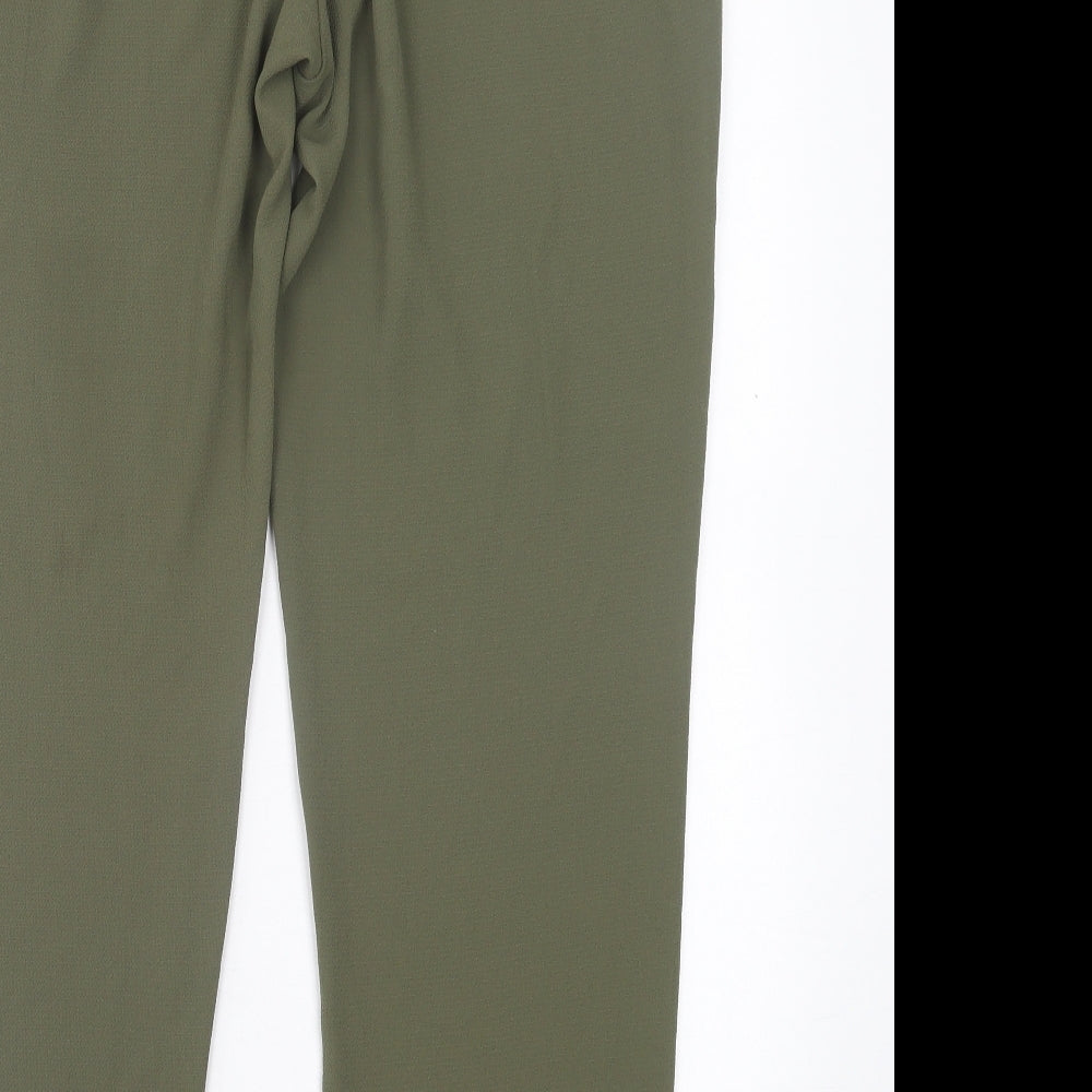 Papaya Womens Green  Polyester Trousers  Size 14 L28 in Regular Tie