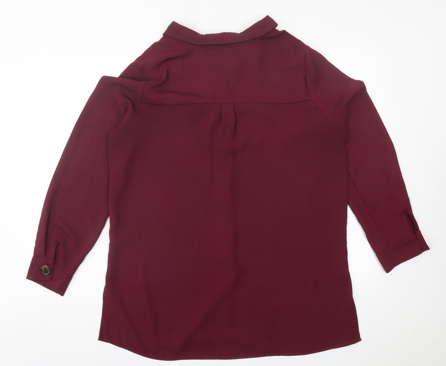 Wallis Womens Purple  Polyester A-Line  Size 14  Collared Button