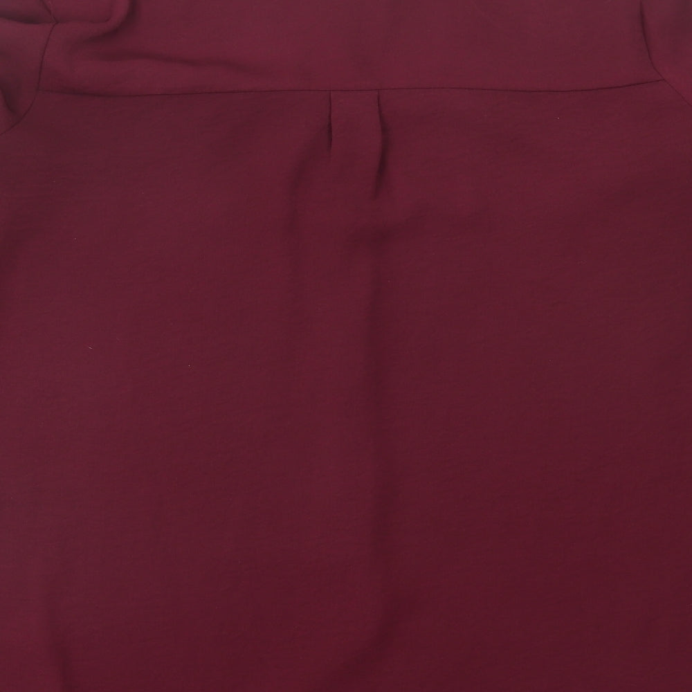 Wallis Womens Purple  Polyester A-Line  Size 14  Collared Button