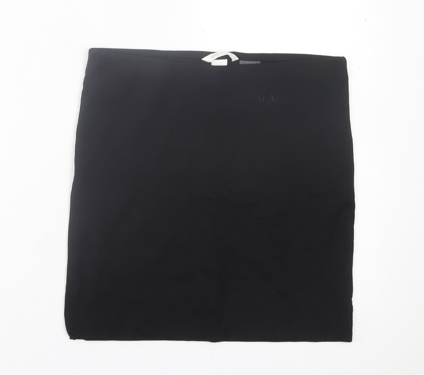 H&M Womens Black  Cotton A-Line Skirt Size S