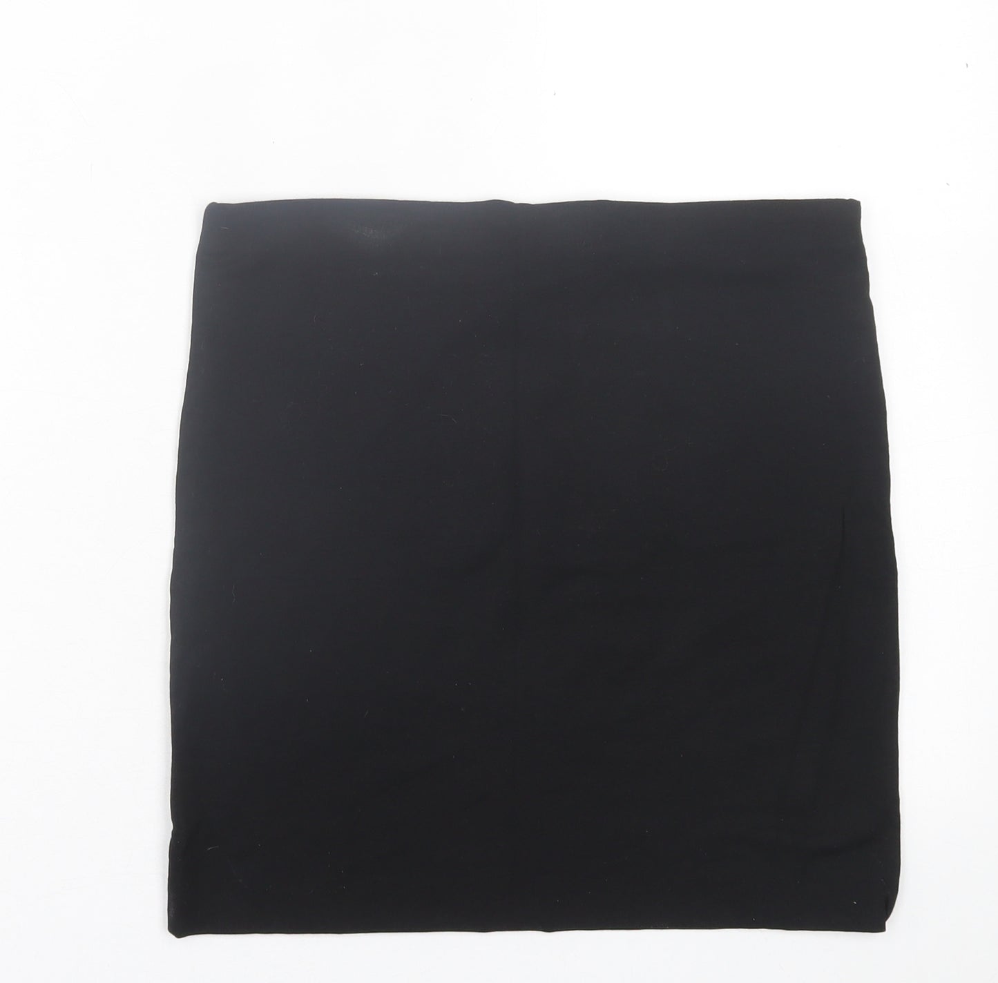 H&M Womens Black  Cotton A-Line Skirt Size S