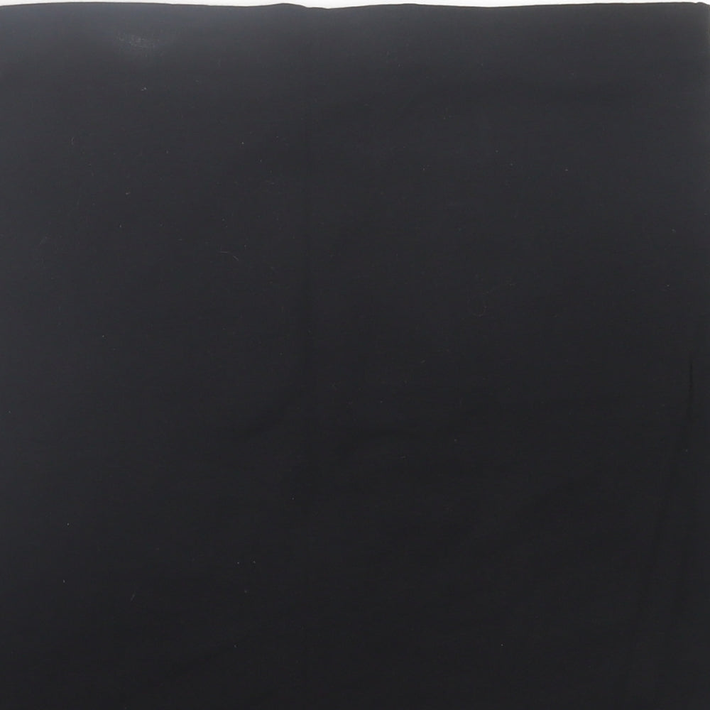 H&M Womens Black  Cotton A-Line Skirt Size S