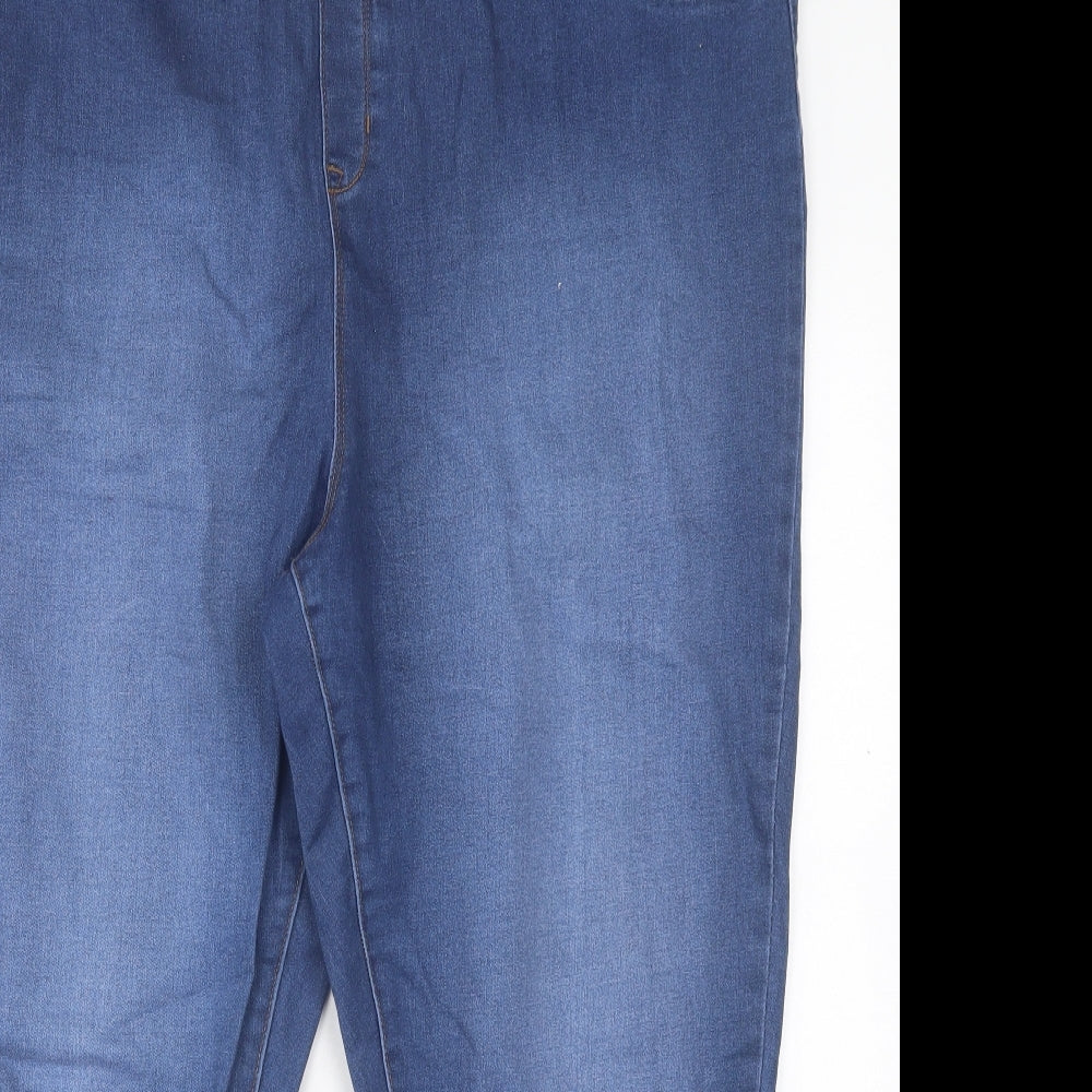 George Womens Blue  Cotton Jegging Trousers Size 2XL L28 in Regular