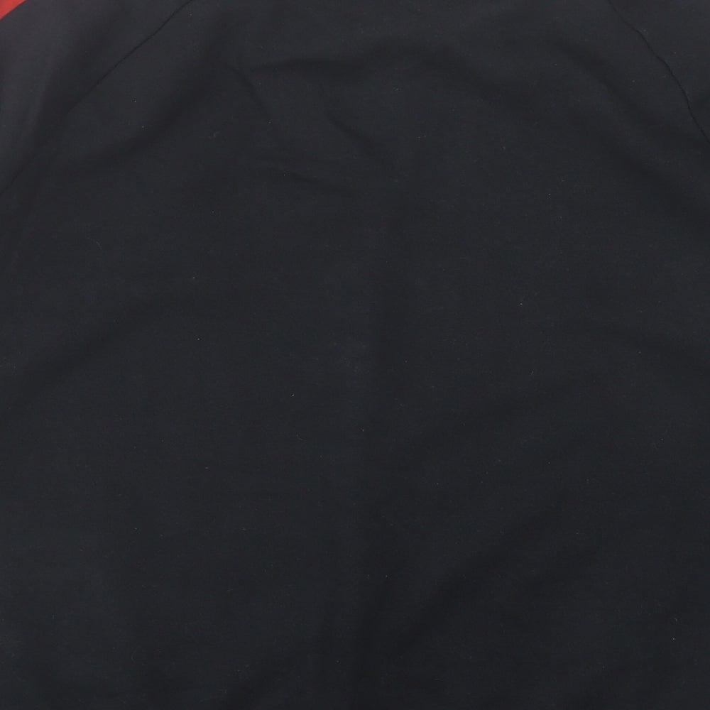 adidas Womens Black Striped Cotton Pullover Sweatshirt Size 10  Pullover