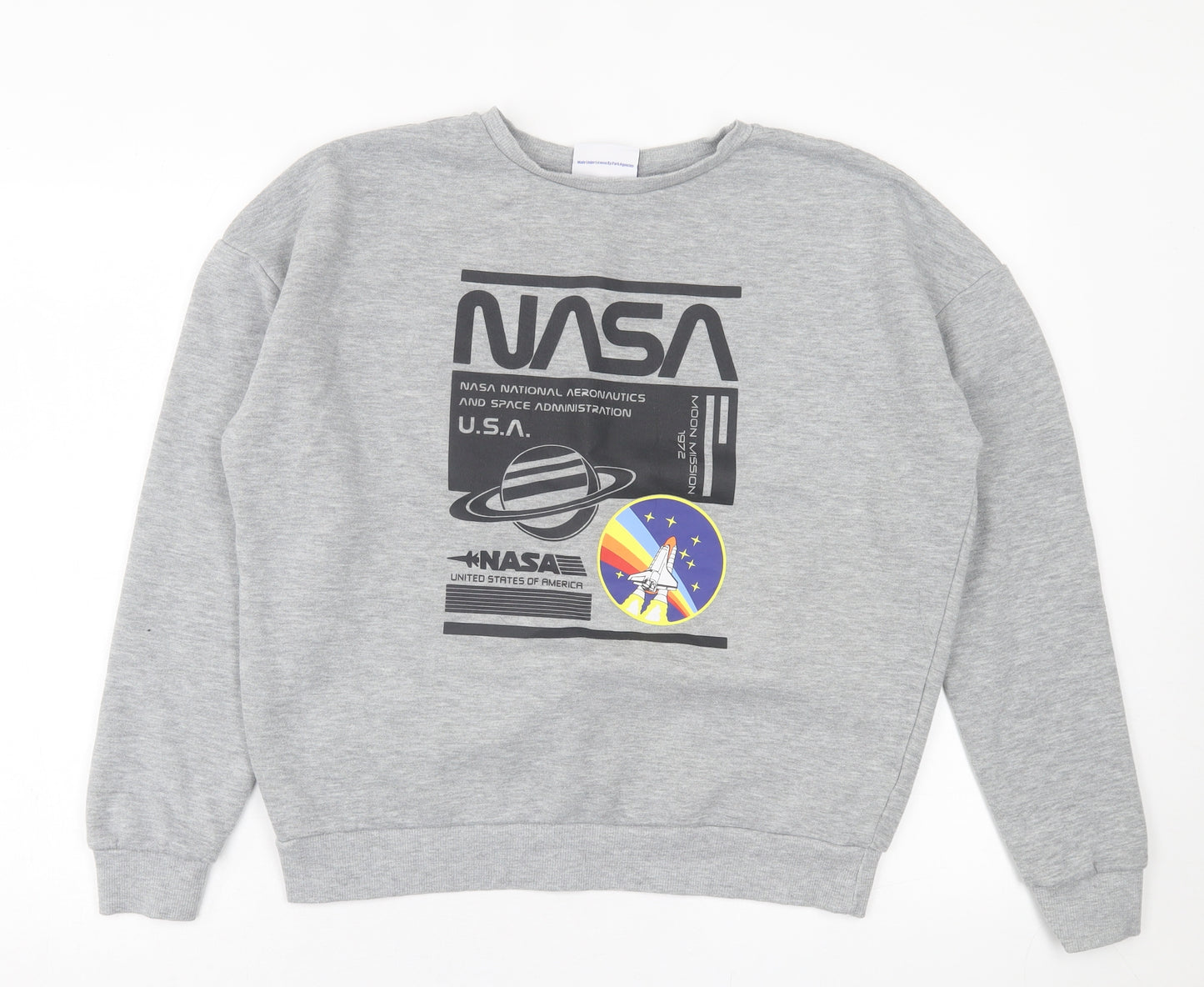 Primark Womens Grey  Cotton Pullover Sweatshirt Size M  Pullover - NASA