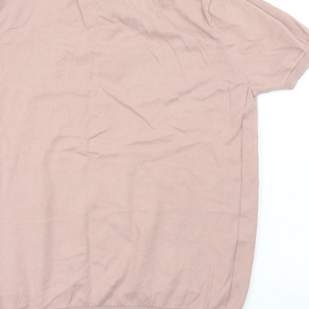 Burton  Mens Pink  Polyester  Polo Size L Collared