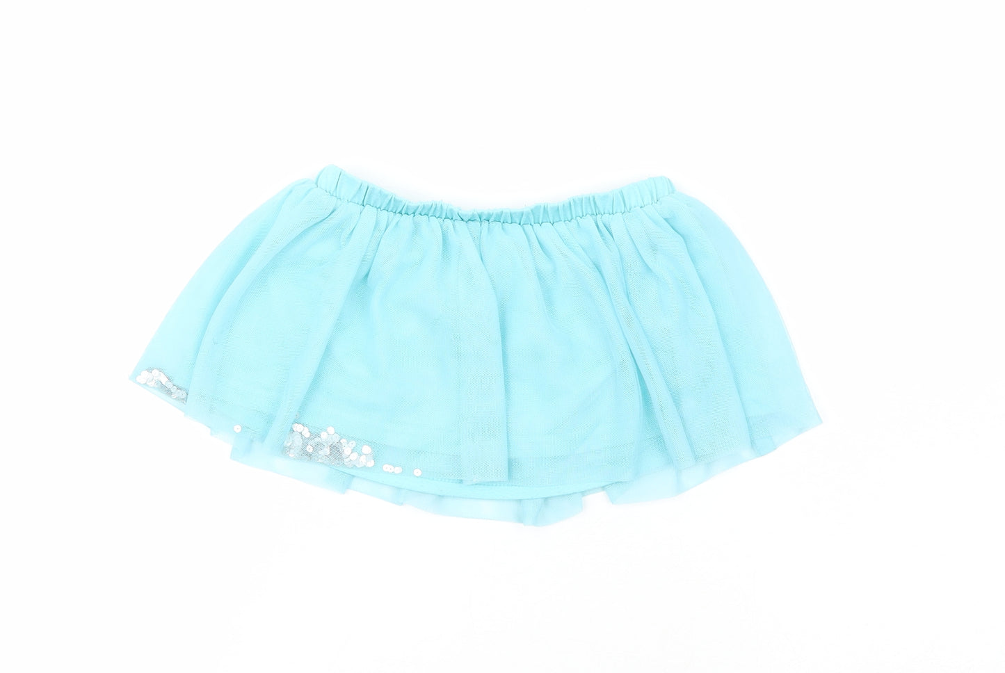 Marks and Spencer Girls Blue  100% Polyester Flare Skirt Size 5-6 Years  Regular