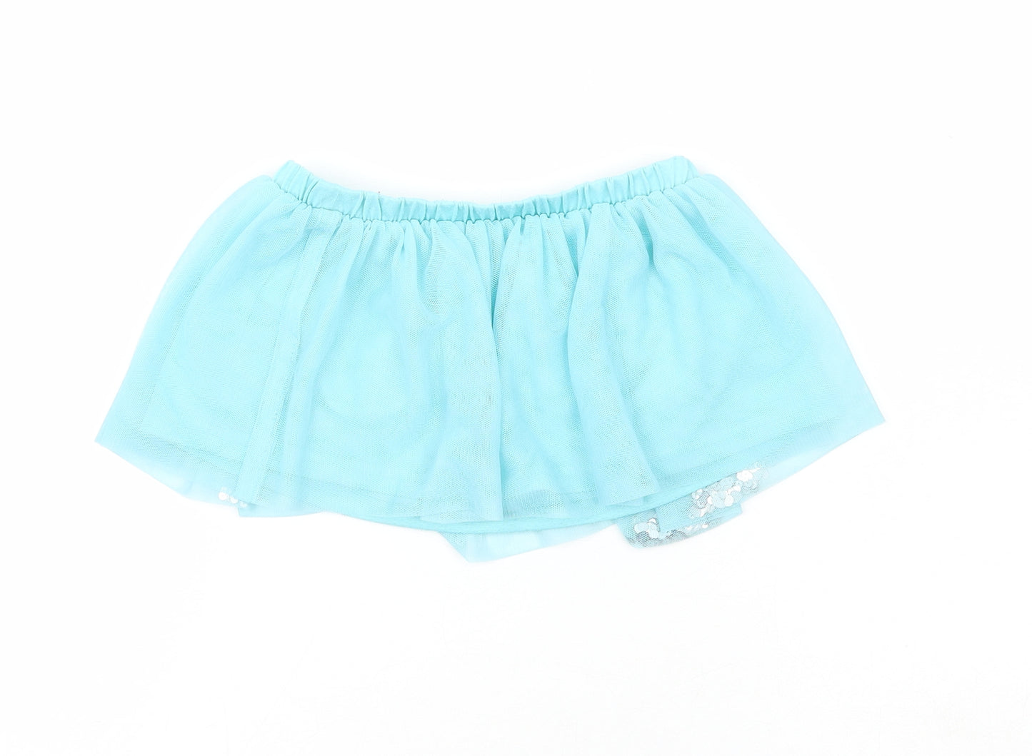 Marks and Spencer Girls Blue  100% Polyester Flare Skirt Size 5-6 Years  Regular