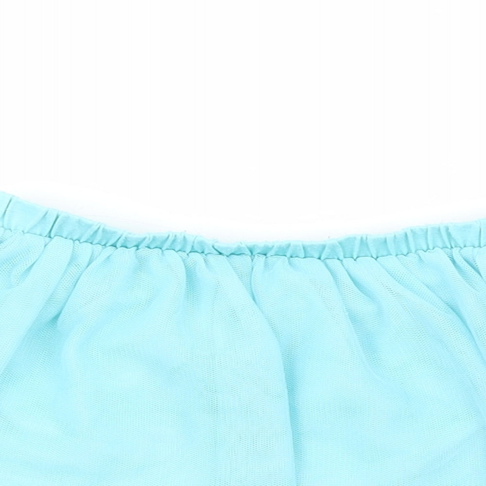Marks and Spencer Girls Blue  100% Polyester Flare Skirt Size 5-6 Years  Regular