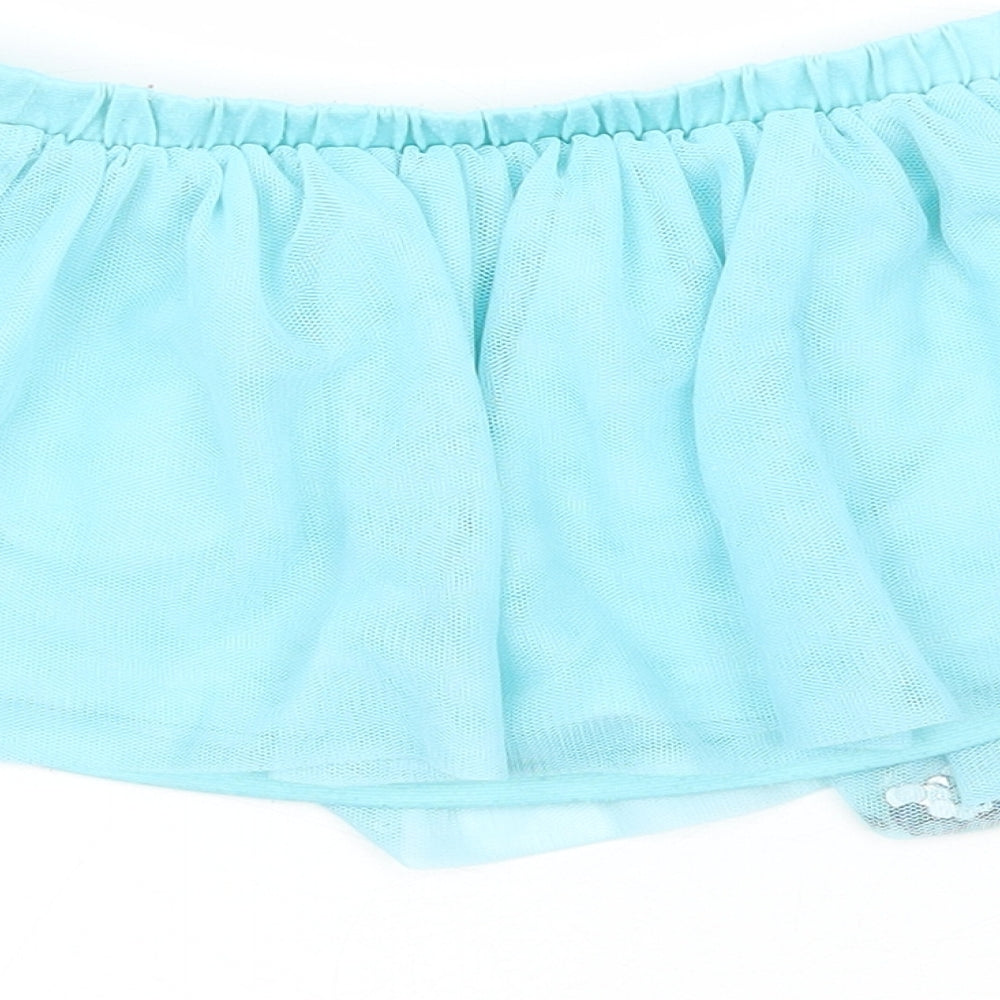 Marks and Spencer Girls Blue  100% Polyester Flare Skirt Size 5-6 Years  Regular
