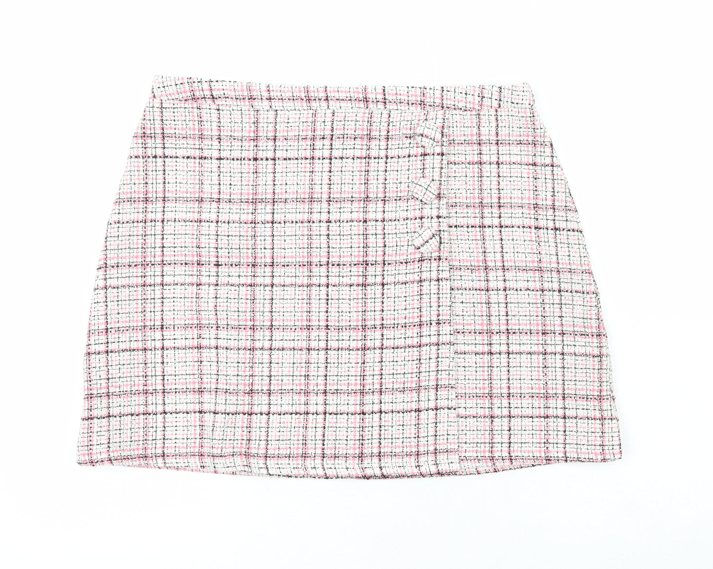Primark Womens Multicoloured Plaid Polyester Pleated Skirt Size 16