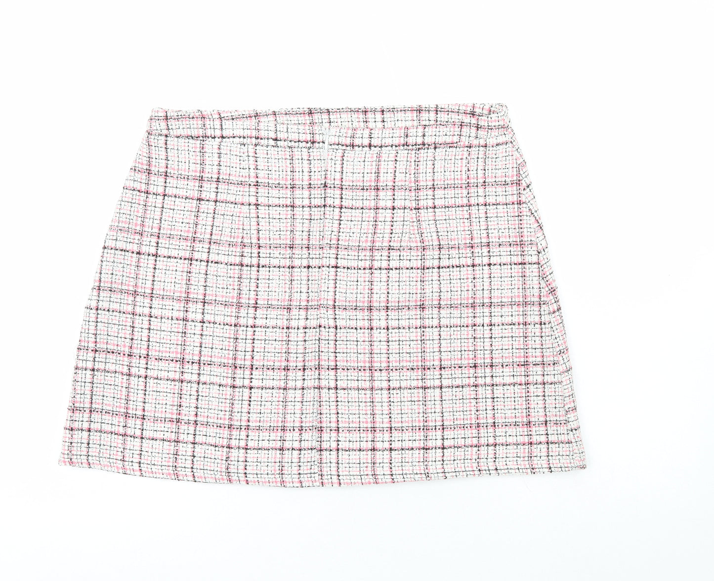 Primark Womens Multicoloured Plaid Polyester Pleated Skirt Size 16
