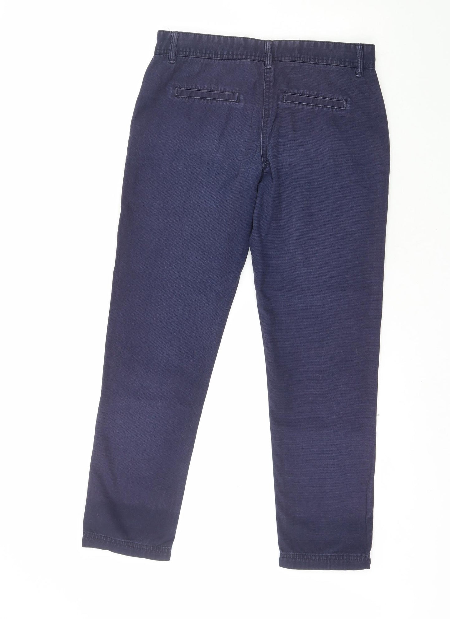 NEXT Womens Blue  Cotton Chino Trousers Size 8 L27 in Regular