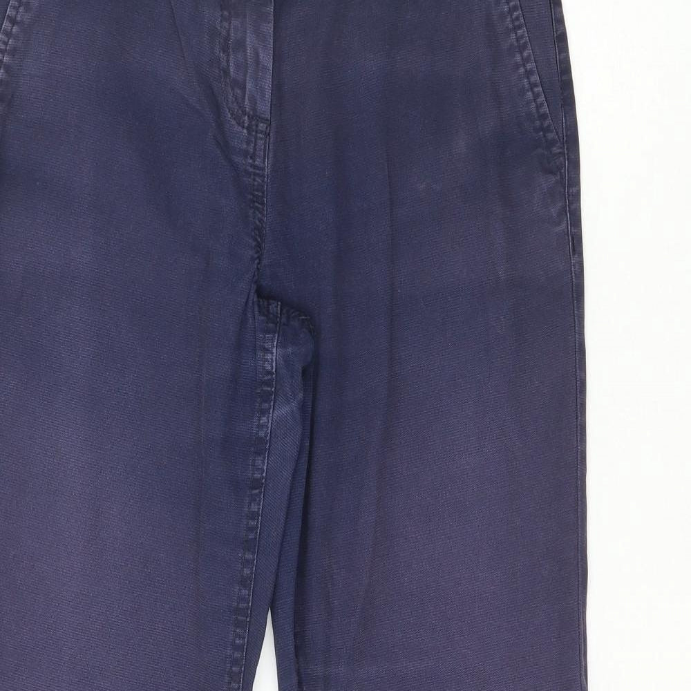 NEXT Womens Blue  Cotton Chino Trousers Size 8 L27 in Regular