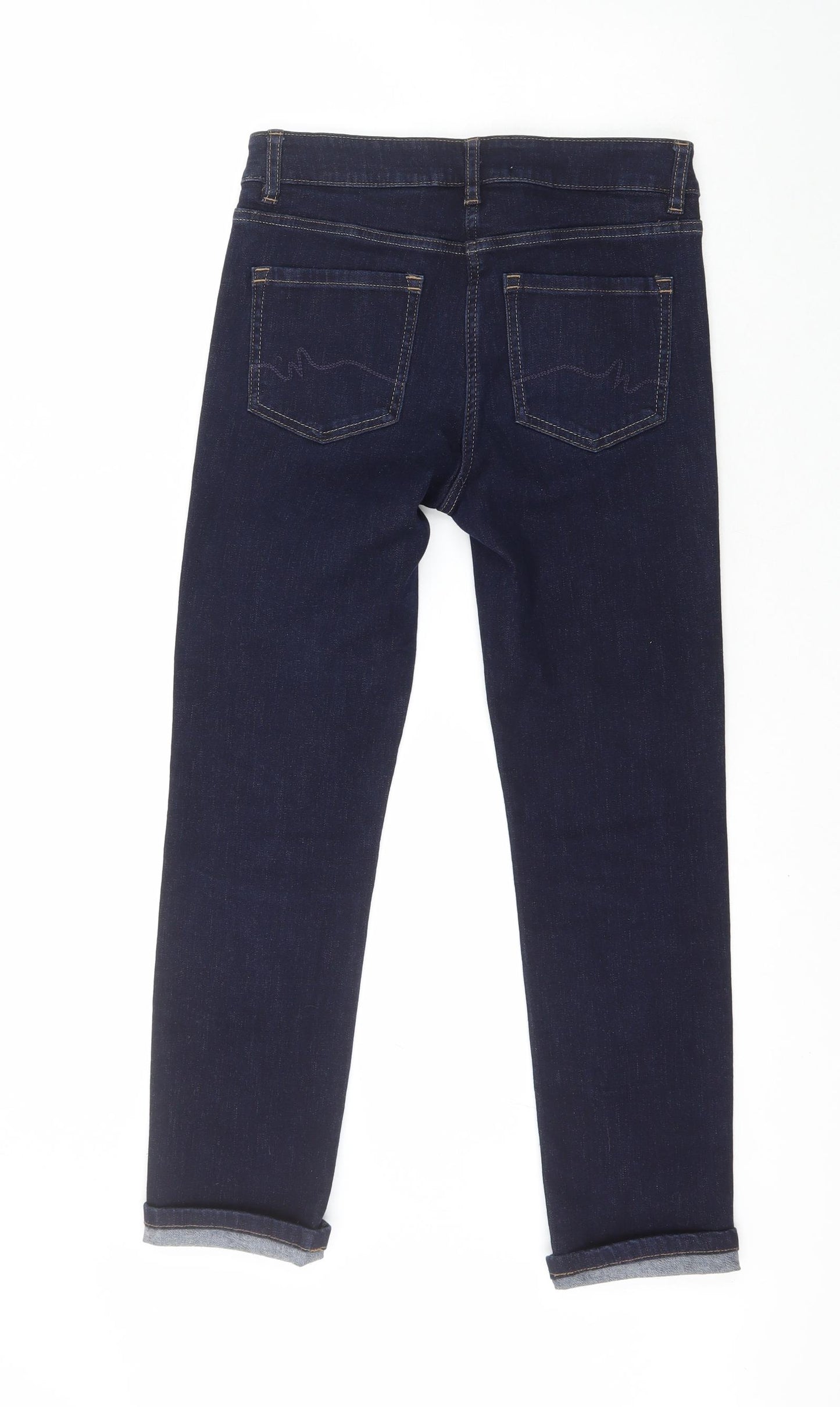 NEXT Womens Blue  Cotton Straight Jeans Size 10 L26 in Regular