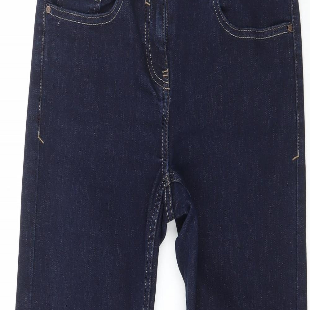 NEXT Womens Blue  Cotton Straight Jeans Size 10 L26 in Regular