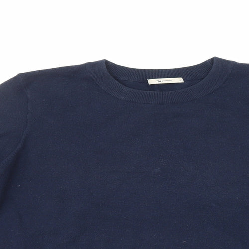 TU Womens Blue  Viscose Pullover Sweatshirt Size 14