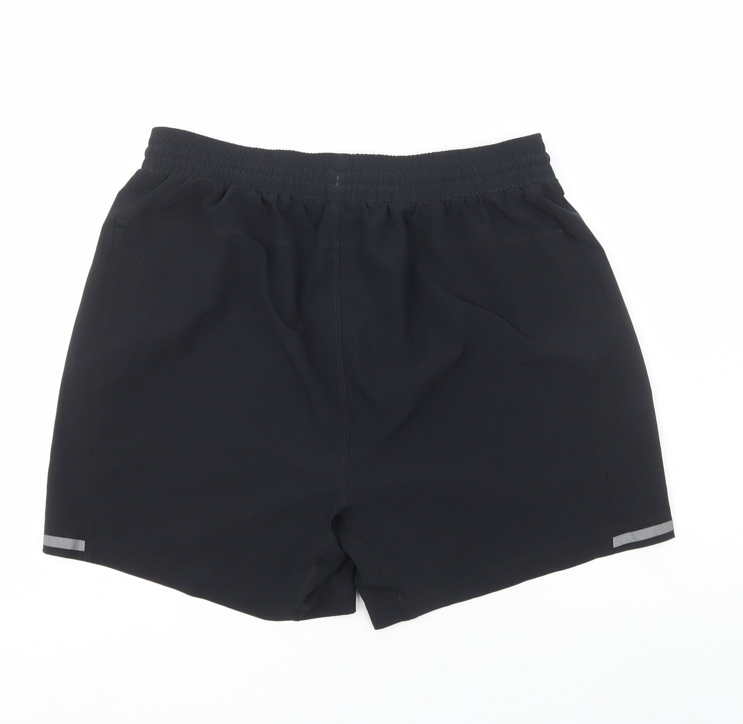 Marks and Spencers Mens Black  Polyester Sweat Shorts Size M L6 in Regular