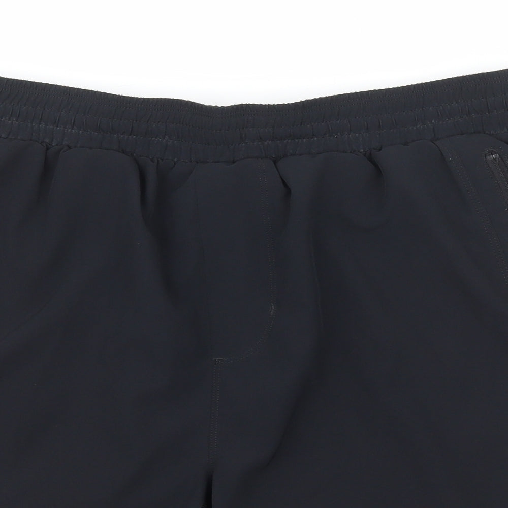Marks and Spencers Mens Black  Polyester Sweat Shorts Size M L6 in Regular
