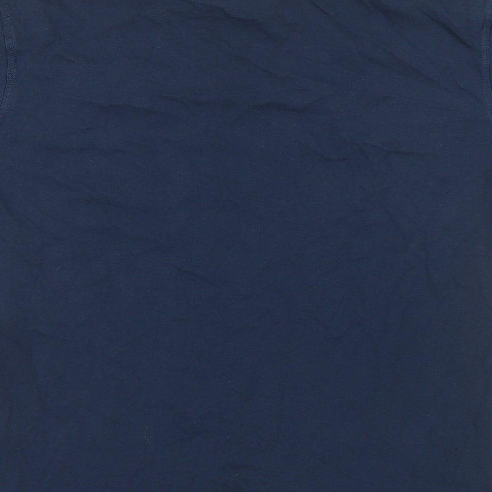 Bench Mens Blue  Cotton  T-Shirt Size L Crew Neck
