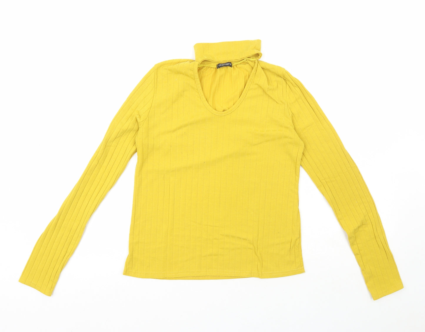 Chemistry  Womens Yellow  Polyester Pullover Sweatshirt Size 12