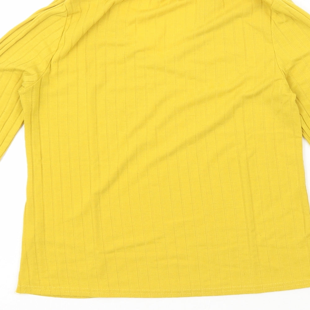 Chemistry  Womens Yellow  Polyester Pullover Sweatshirt Size 12