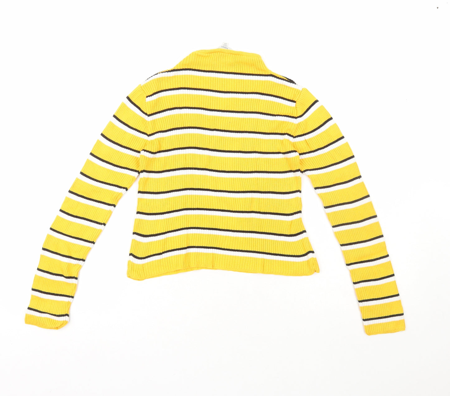 Miss Evie  Girls Multicoloured Crew Neck Striped Viscose Pullover Jumper Size 13-14 Years