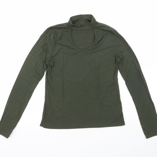 Chemistry Womens Green  Polyester Pullover Sweatshirt Size 12