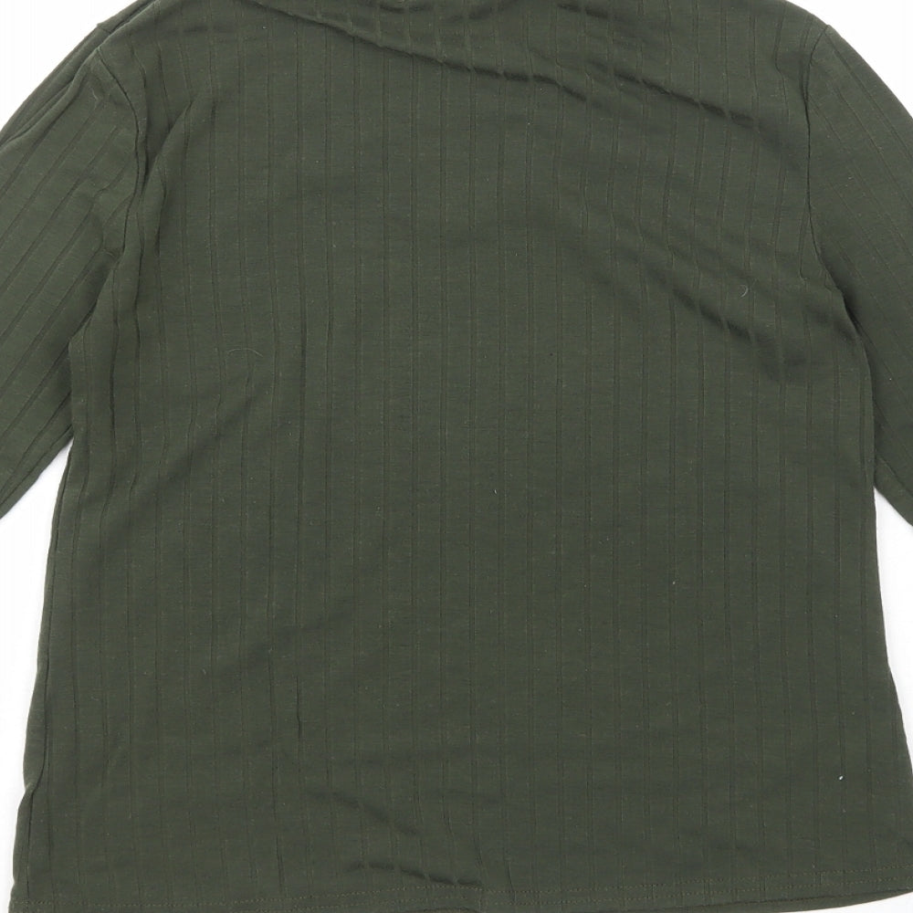 Chemistry Womens Green  Polyester Pullover Sweatshirt Size 12