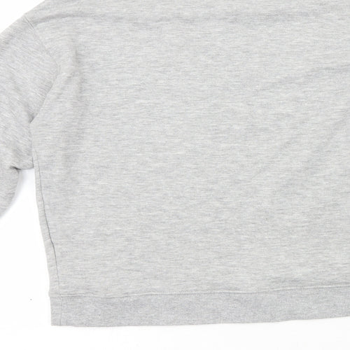 H&M Womens Grey Crew Neck  Cotton Pullover Jumper Size XS   - Love