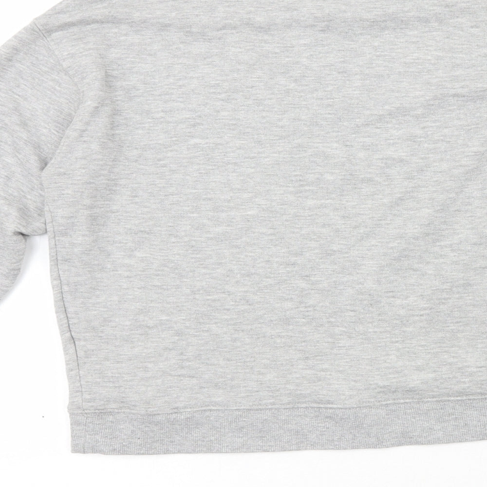 H&M Womens Grey Crew Neck  Cotton Pullover Jumper Size XS   - Love