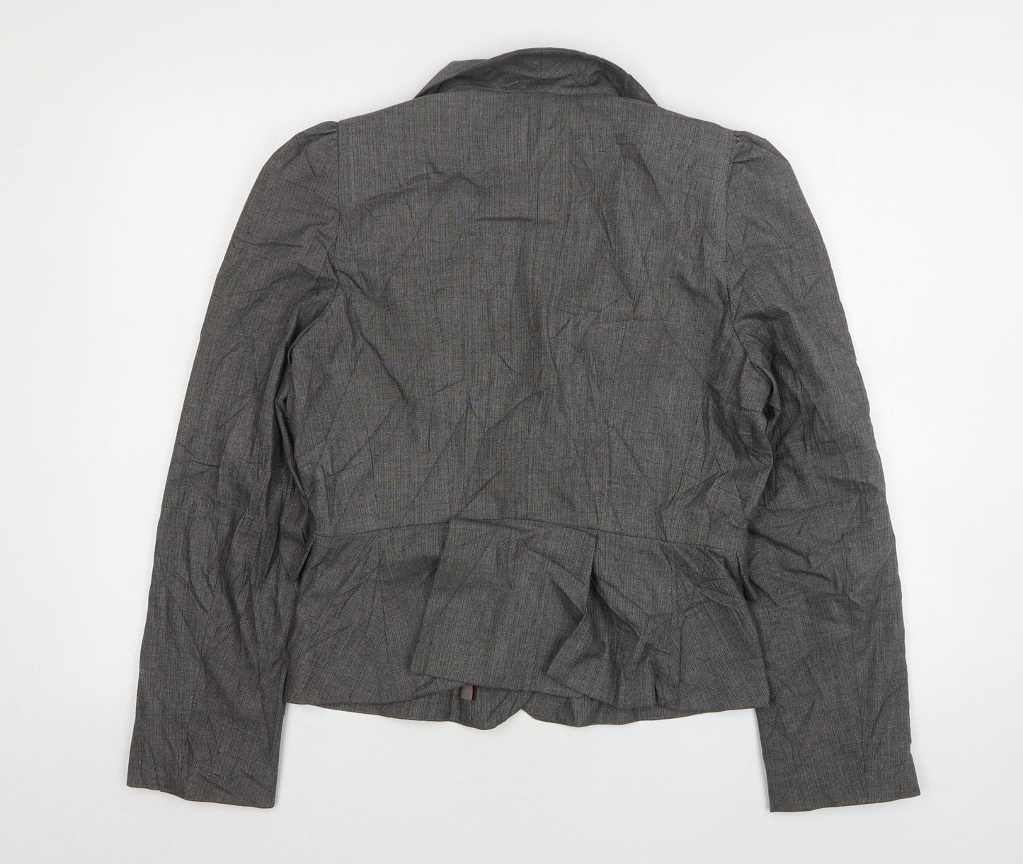 Warehouse Womens Grey  Polyester Jacket Suit Jacket Size 14