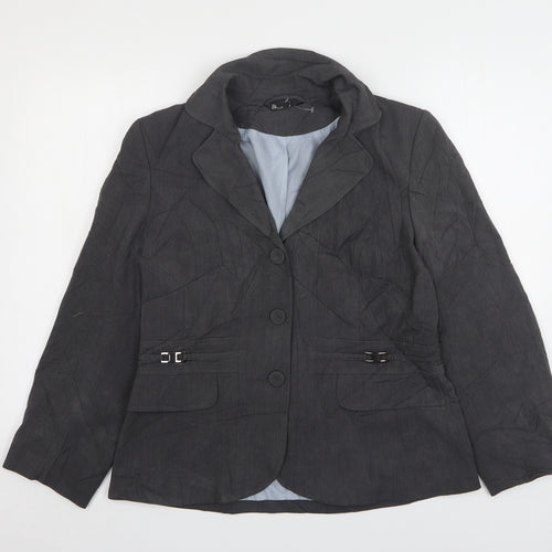 BHS Womens Grey  Polyester Jacket Suit Jacket Size 14