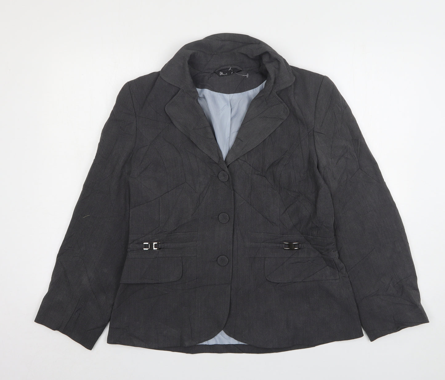 BHS Womens Grey  Polyester Jacket Suit Jacket Size 14