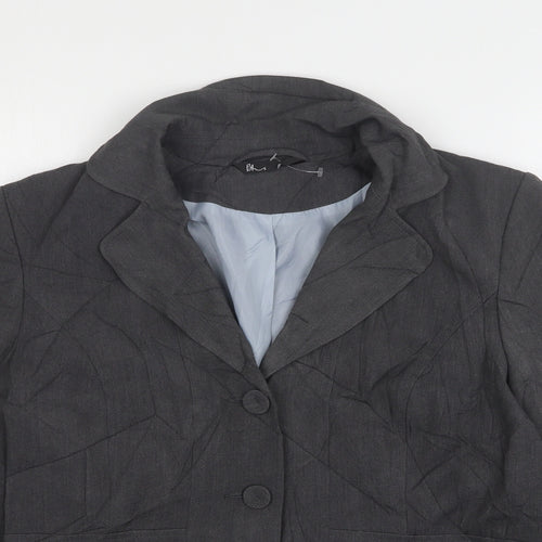 BHS Womens Grey  Polyester Jacket Suit Jacket Size 14
