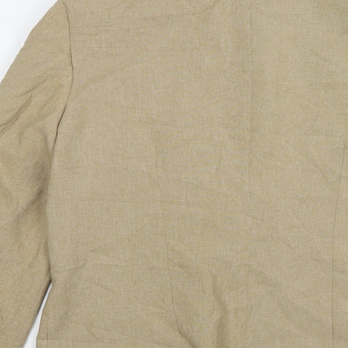 K.O.M.B.I Womens Beige  Polyester Jacket Suit Jacket Size 10