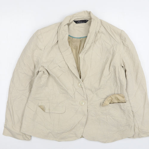 Bonmarché Womens Beige  Linen Jacket Suit Jacket Size 14