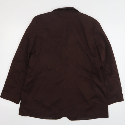 Slimma Womens Brown  Polyester Jacket Suit Jacket Size 18